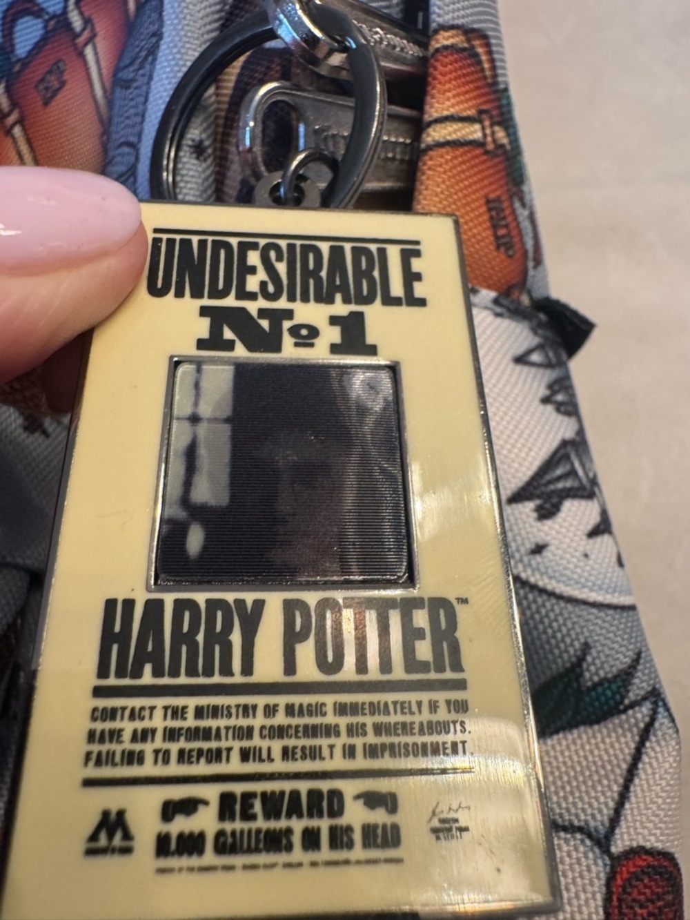 Loungefly Harry Potter Relics Tattoo Backpack & Universal Studios Keychain! - Picture 11 of 12